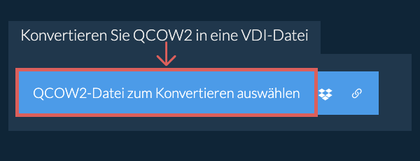 Konvertieren Sie QCOW2 in eine VDI-Datei
