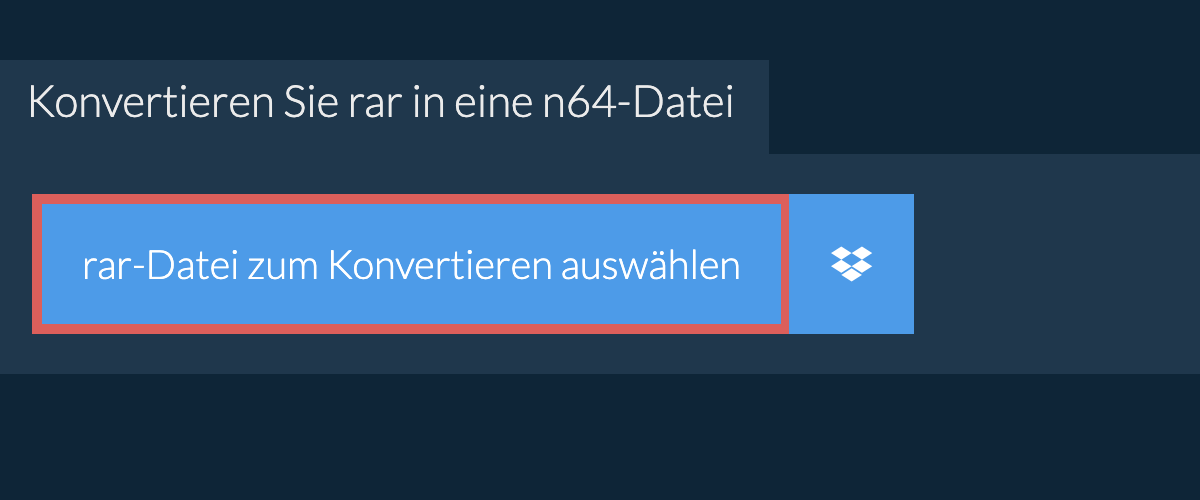 Konvertieren Sie rar in eine n64-Datei