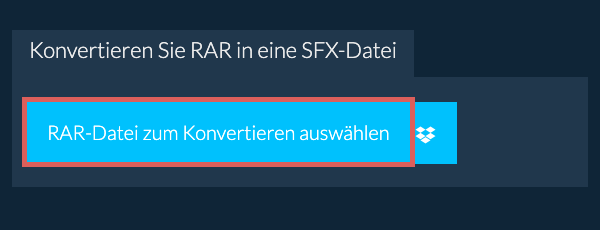 Konvertieren Sie RAR in eine SFX-Datei