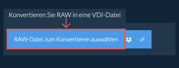 Konvertieren Sie RAW in eine VDI-Datei