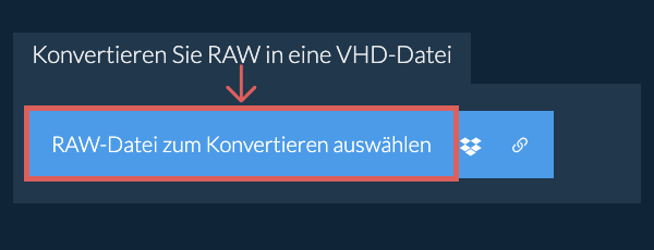 Konvertieren Sie RAW in eine VHD-Datei