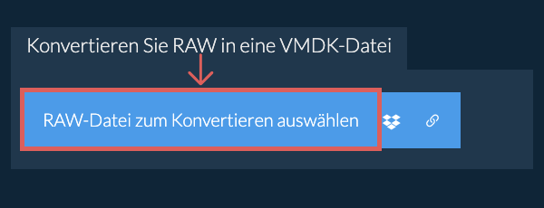 Konvertieren Sie RAW in eine VMDK-Datei