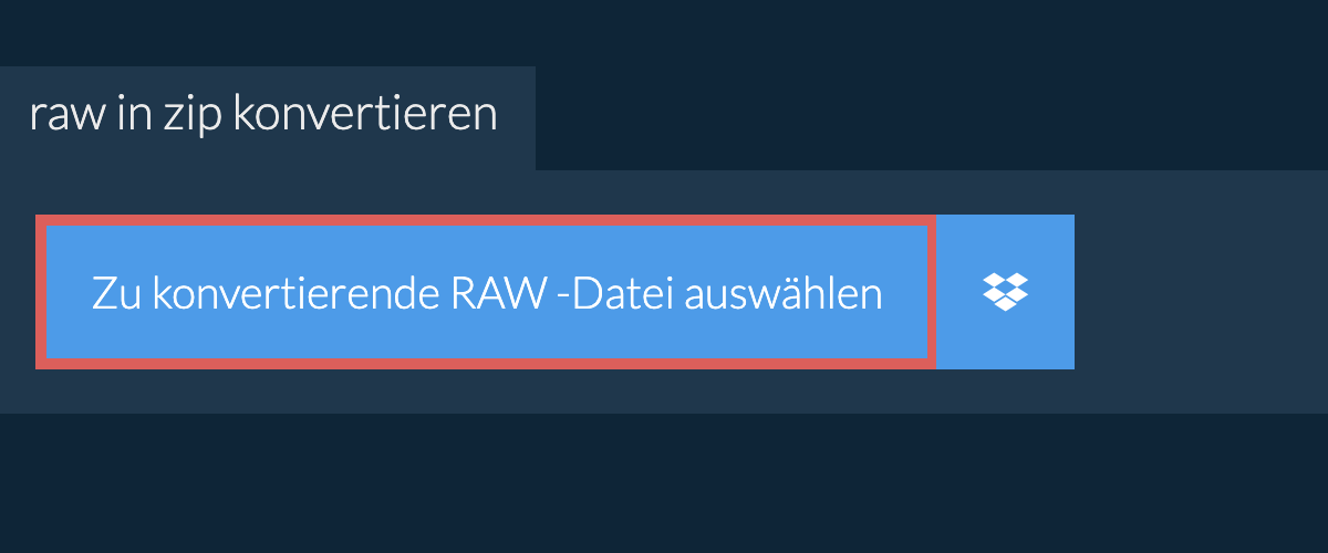 raw in zip konvertieren