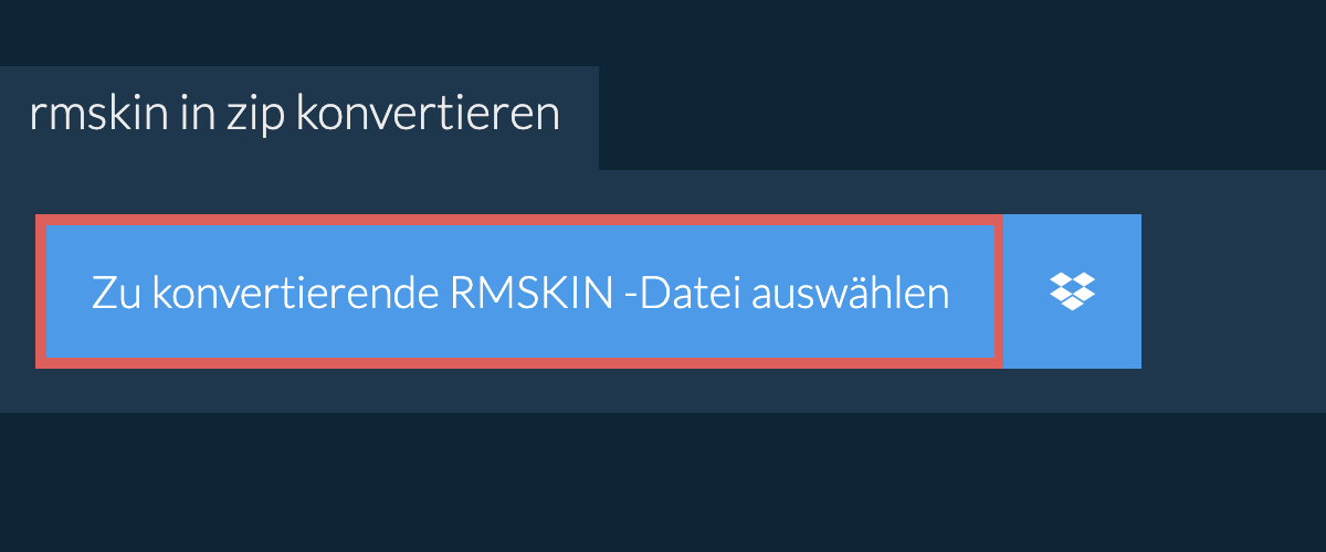 rmskin in zip konvertieren