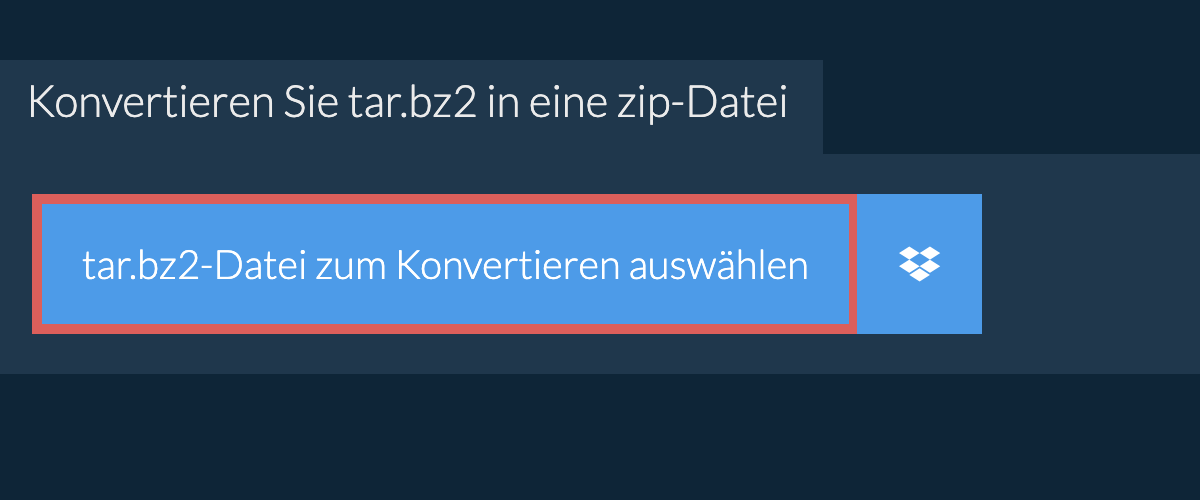 Konvertieren Sie tar.bz2 in eine zip-Datei