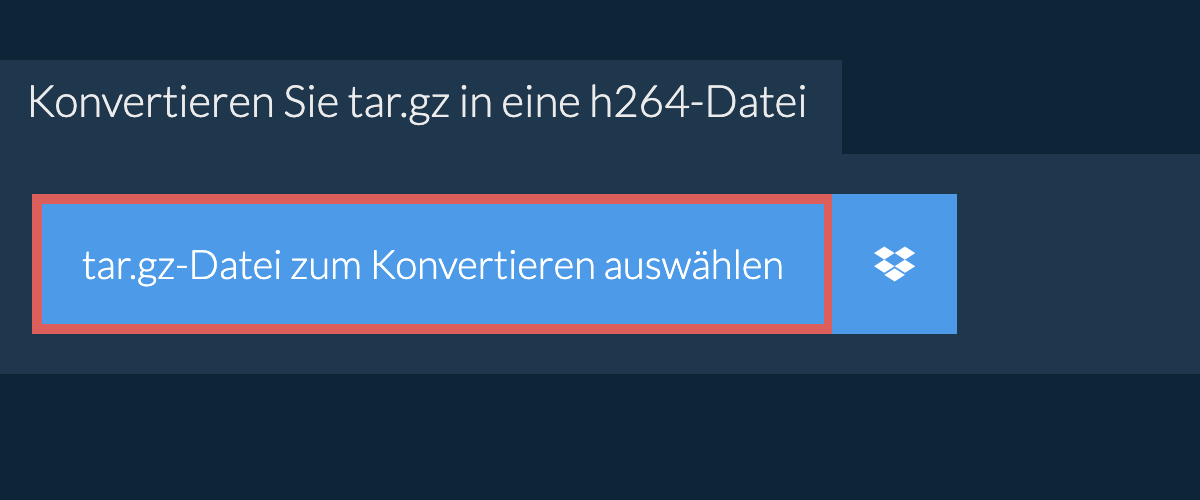 Konvertieren Sie tar.gz in eine h264-Datei