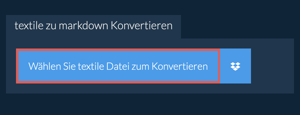 Konvertiere textile in markdown