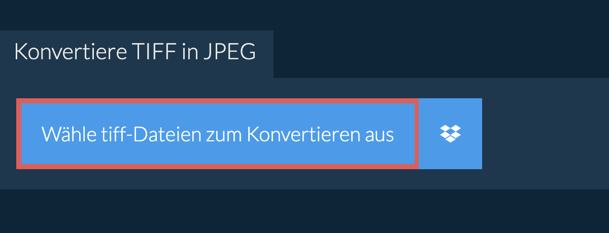 Konvertiere tiff in jpeg