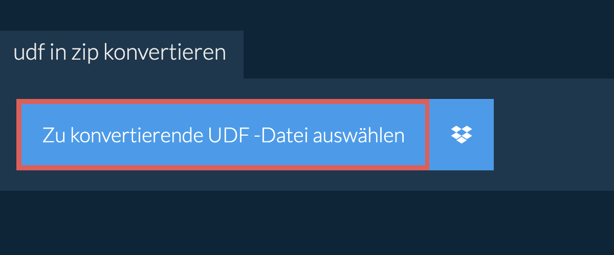 udf in zip konvertieren