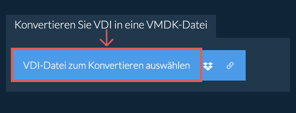 Konvertieren Sie VDI in eine VMDK-Datei