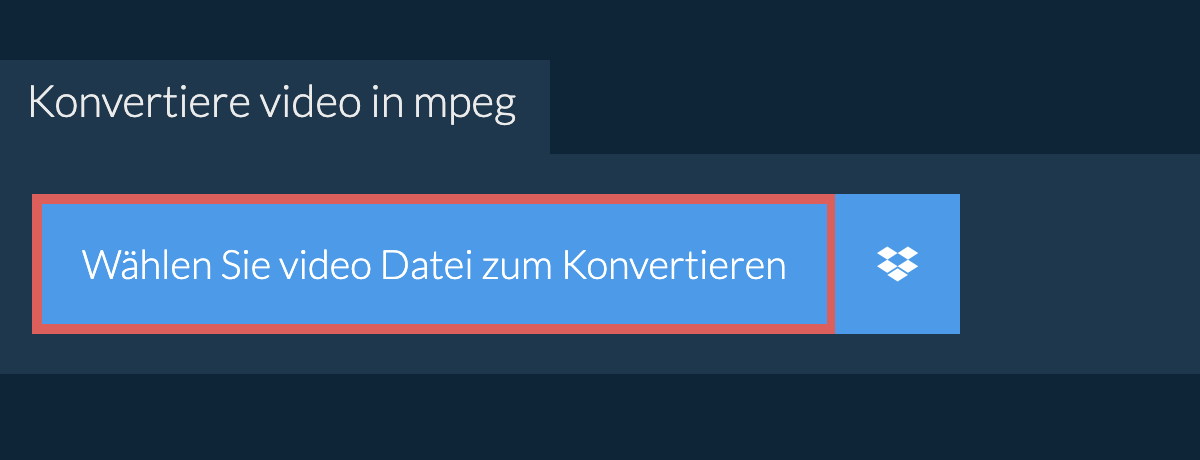 Konvertiere video in mpeg