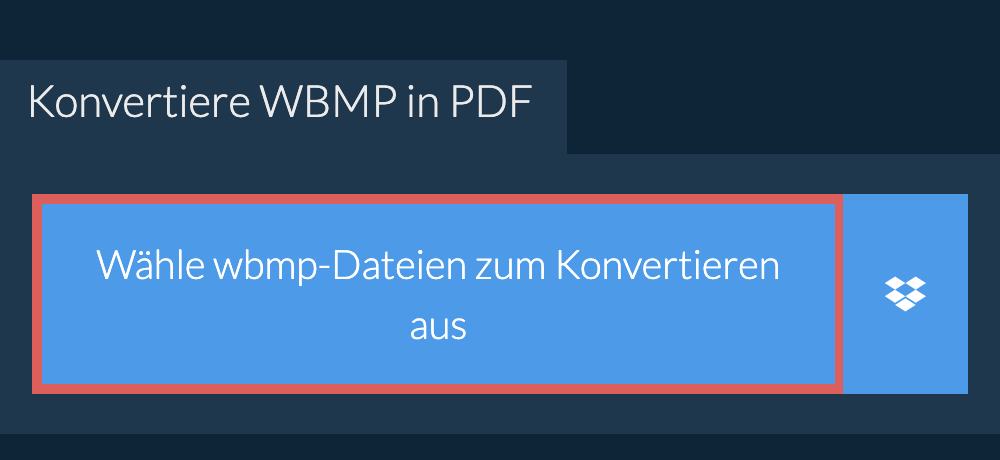 Konvertiere wbmp in pdf