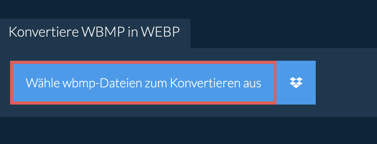 Konvertiere wbmp in webp