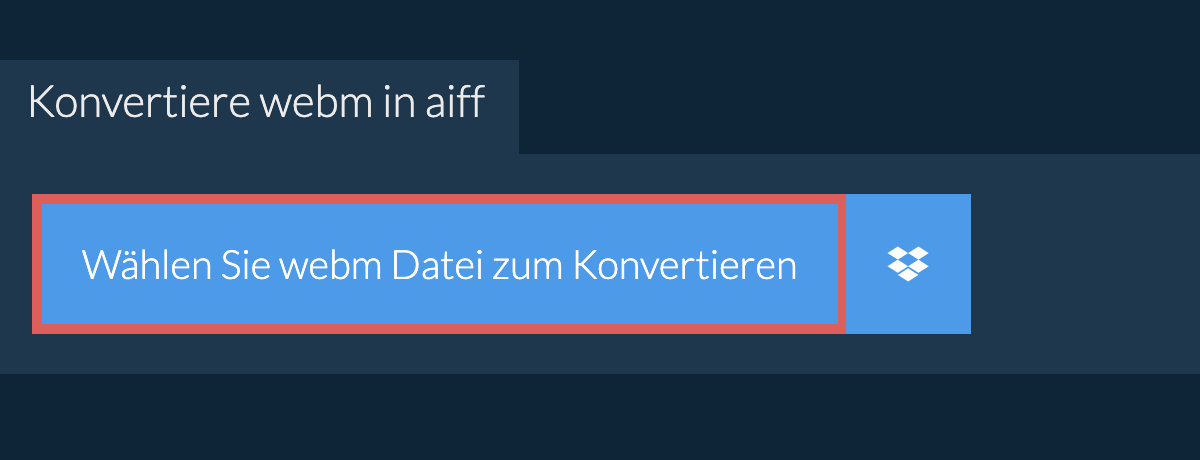 Konvertiere webm in aiff