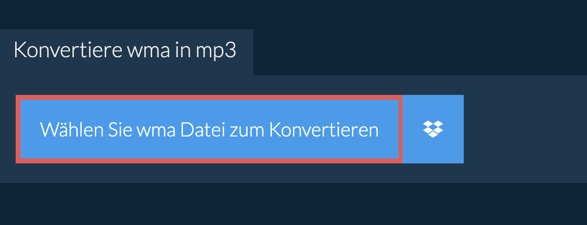 Konvertiere wma in mp3