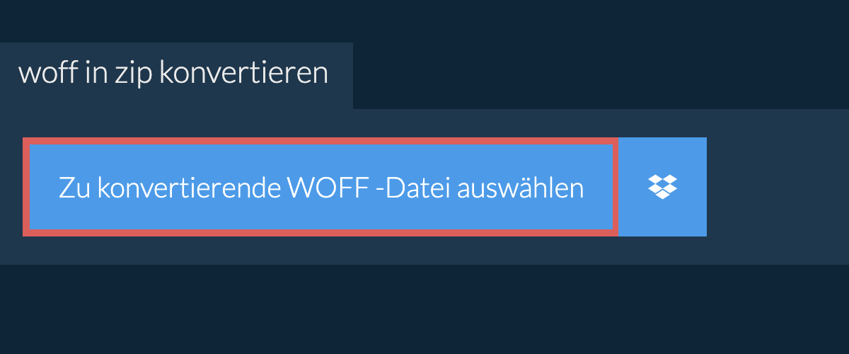 woff in zip konvertieren