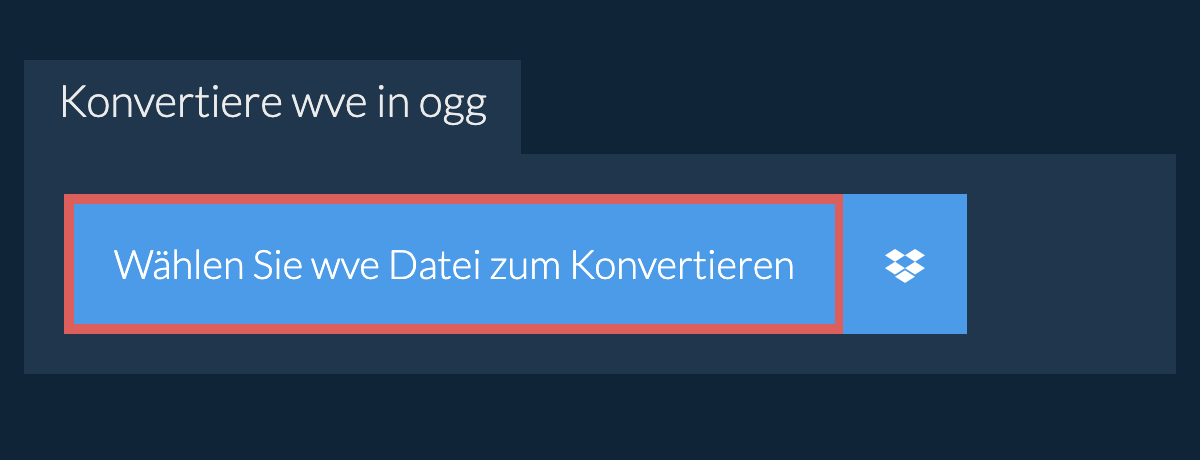 Konvertiere wve in ogg