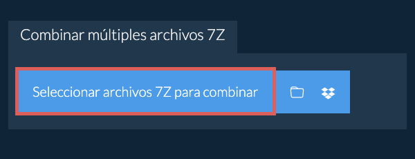Combinar múltiples archivos 7Z