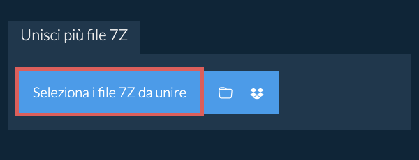 Unisci più file 7Z