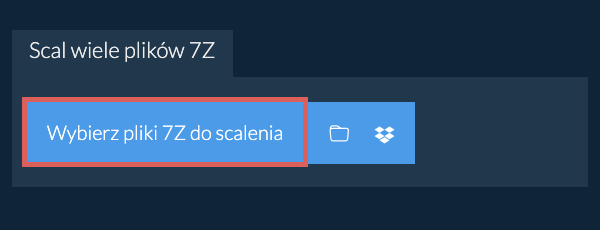 Scal wiele plików 7Z