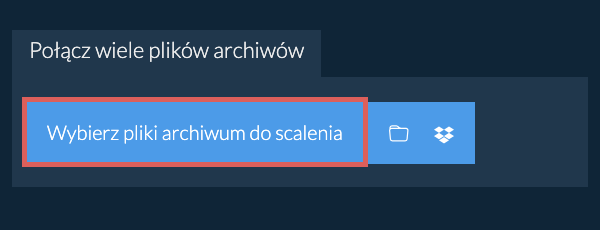 Scal wiele plików archiwum