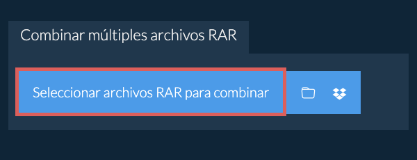 Combinar múltiples archivos RAR