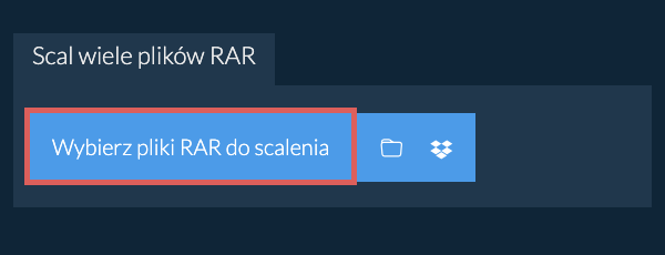 Scal wiele plików RAR