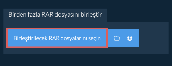 Birden fazla RAR dosyasını birleştir