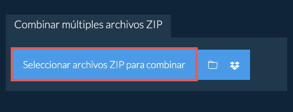 Combinar múltiples archivos ZIP