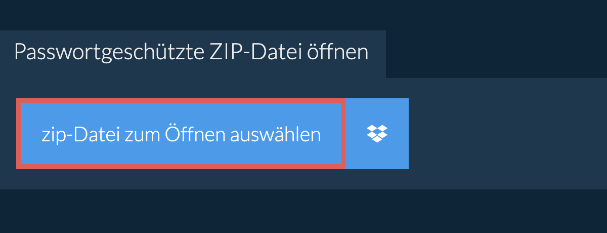 Passwortgeschützte zip-Datei öffnen