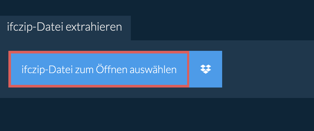 ifczip-Datei extrahieren