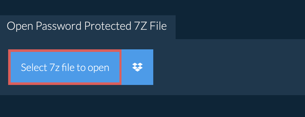 Open Password Protected 7z File