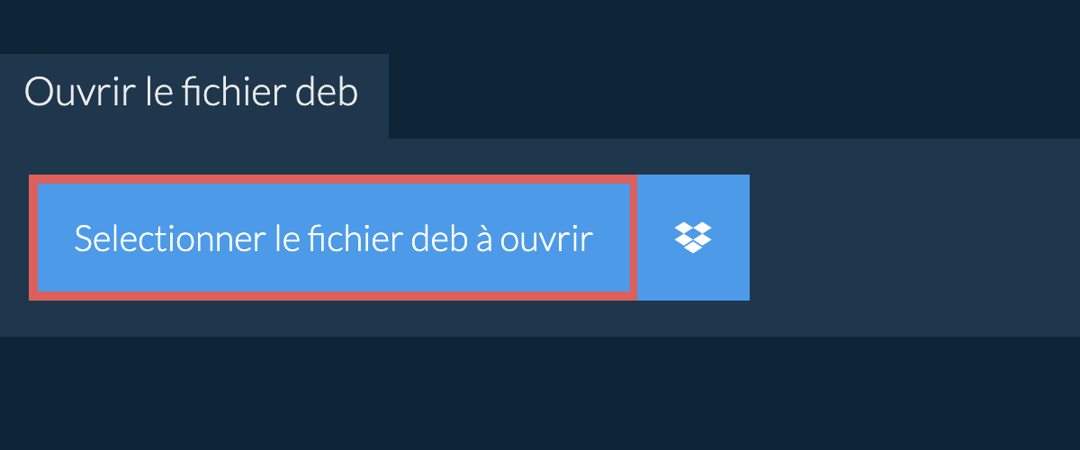 Ouvrir le fichier deb