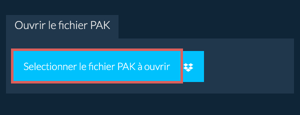 Ouvrir le fichier PAK