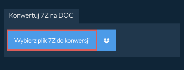 Konwertuj 7Z na DOC