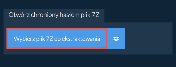 Otwórz chroniony hasłem plik 7Z