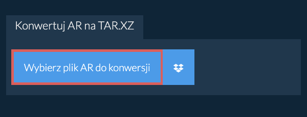 Konwertuj AR na TAR.XZ