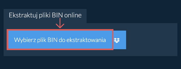 Ekstraktuj pliki BIN online