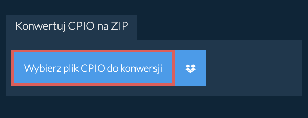 Konwertuj CPIO na ZIP