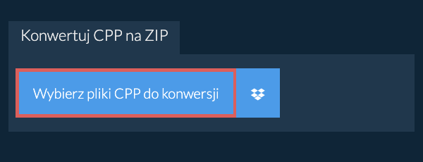 Konwertuj CPP na ZIP