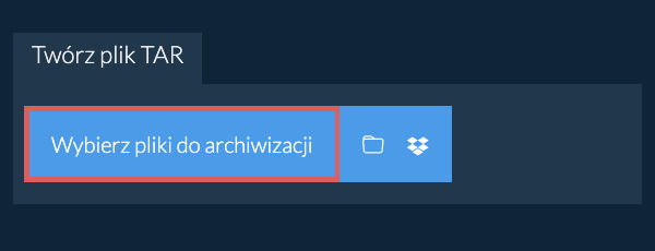 Twórz plik TAR