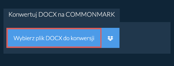 Konwertuj DOCX na COMMONMARK