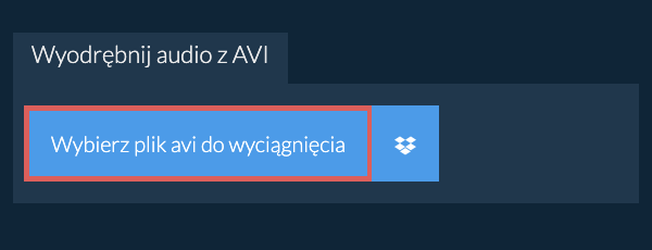 Wyodrębnij audio z avi
