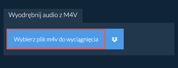 Wyodrębnij audio z m4v