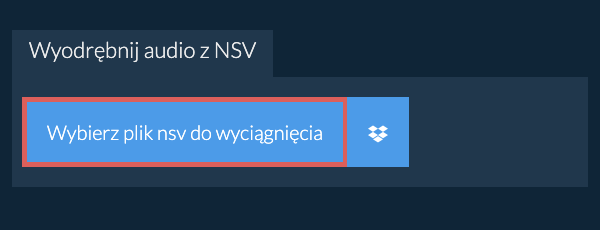 Wyodrębnij audio z nsv