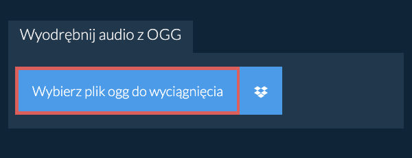 Wyodrębnij audio z ogg