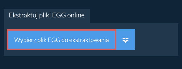 Ekstraktuj pliki EGG online