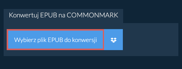 Konwertuj EPUB na COMMONMARK