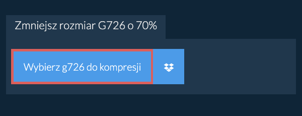 Zmniejsz rozmiar g726 o 70%