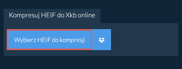 Kompresuj HEIF do Xkb online